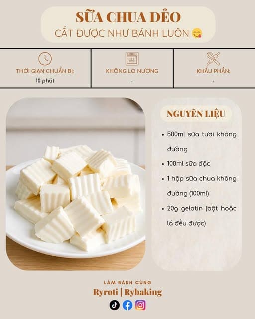 SỮA CHUA DẺO - CẮT ĐƯỢC NHƯ BÁNH LUÔN