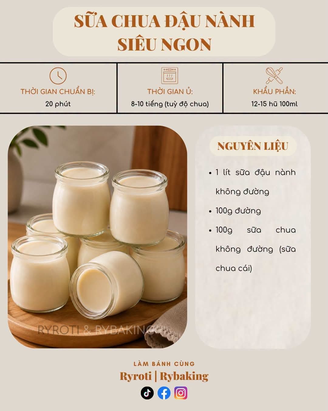 SỮA CHUA ĐẬU NÀNH SIÊU NGON
