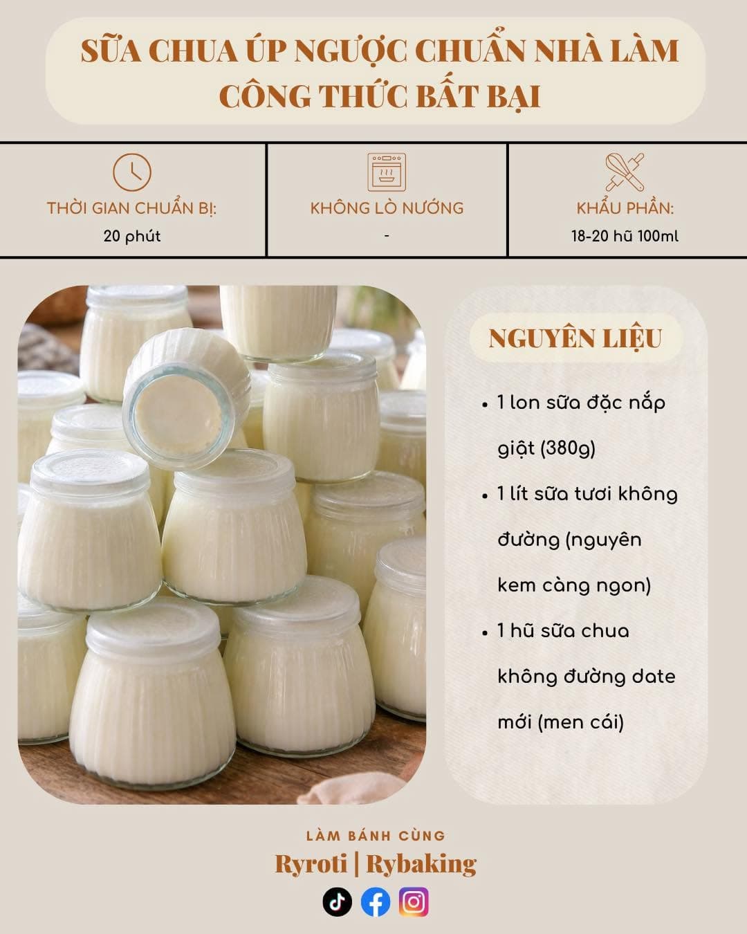 SỮA CHUA ÚP NGƯỢC CHUẨN NHÀ LÀM - CÔNG THỨC BẤT BẠI
